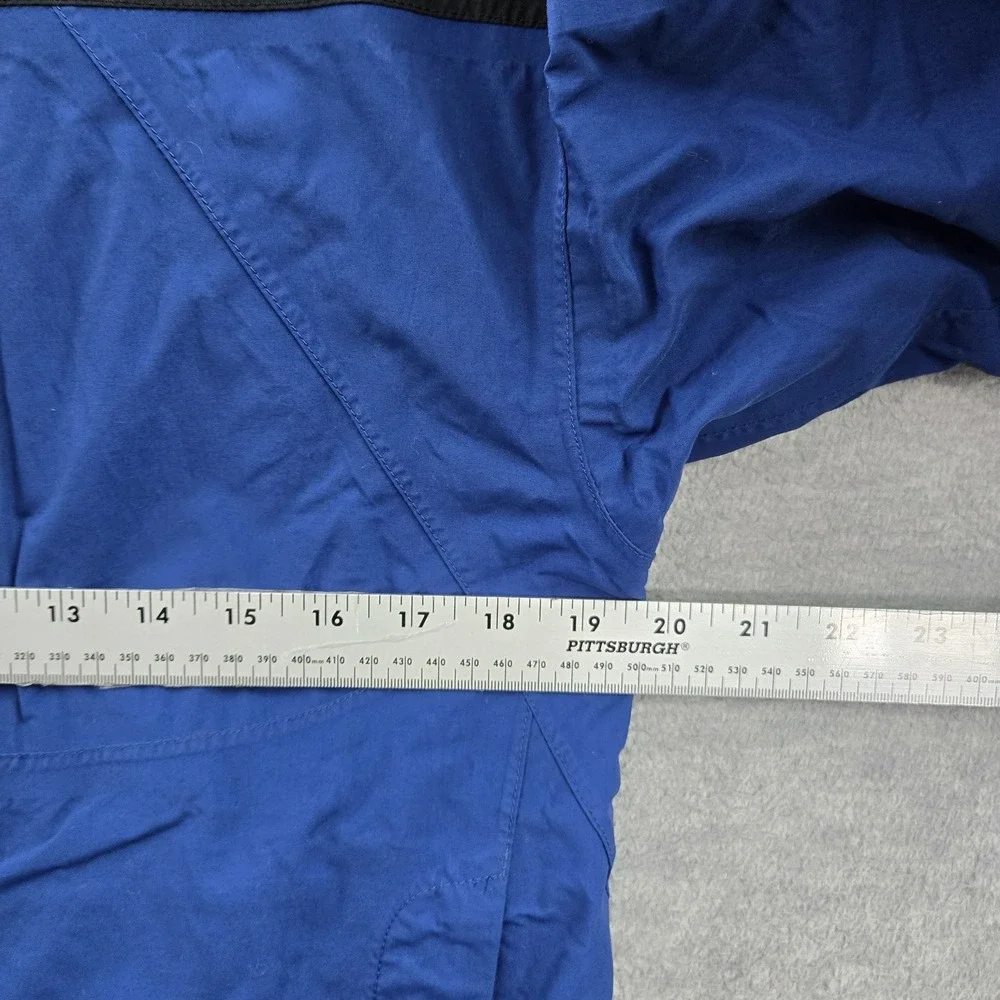 The North Face Men Jacket L Blue Nylon Logo‎ Embroidery Colorblock Activewear